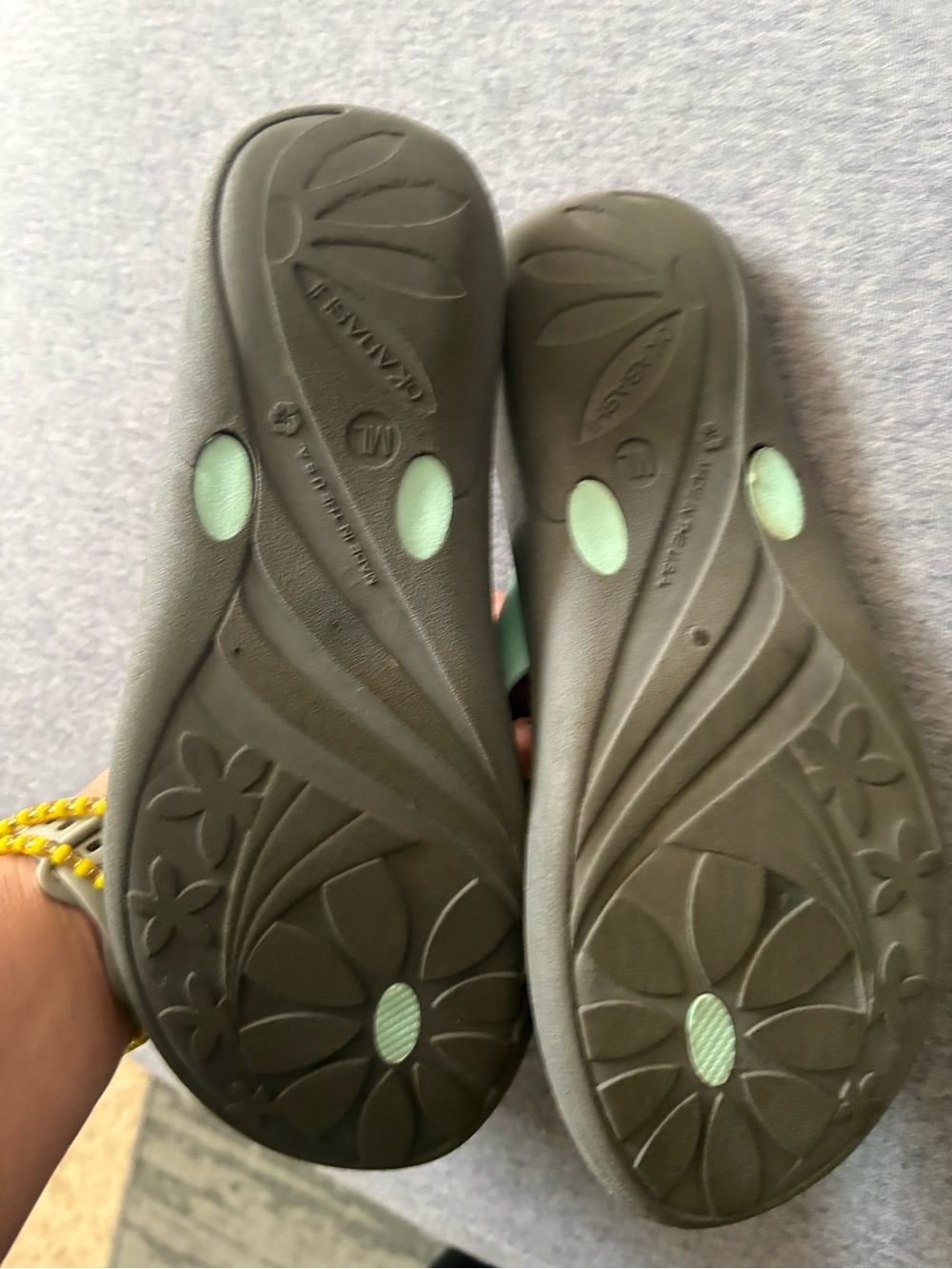 Okabashi Breeze Women's Flip Flops - Slate/Sea Foam size M/L(7) - Picture 4 of 4